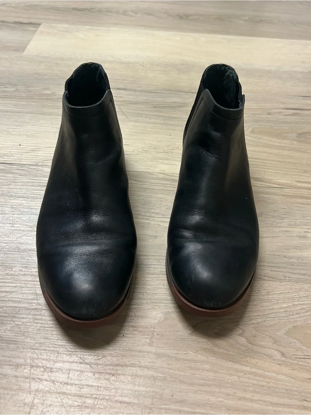Camper Ankle Boots Bowie Chelsea Black Leather Pull On Flats Women Sz 41 US 10